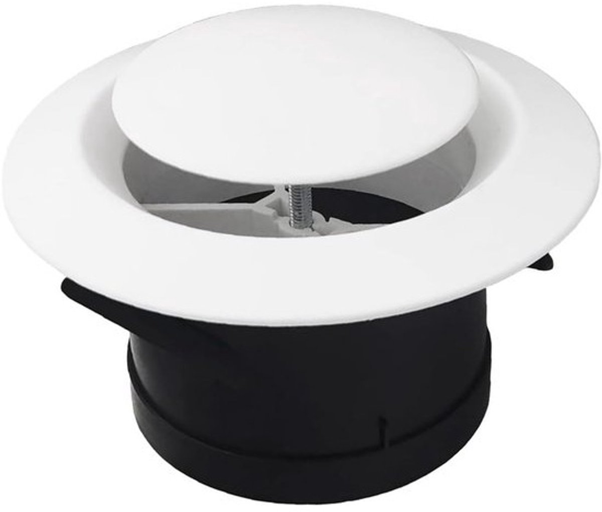 Afdekking voor ventilatiekanalen - Plafonddiffuser en Afvoerventiel, 100 mm
