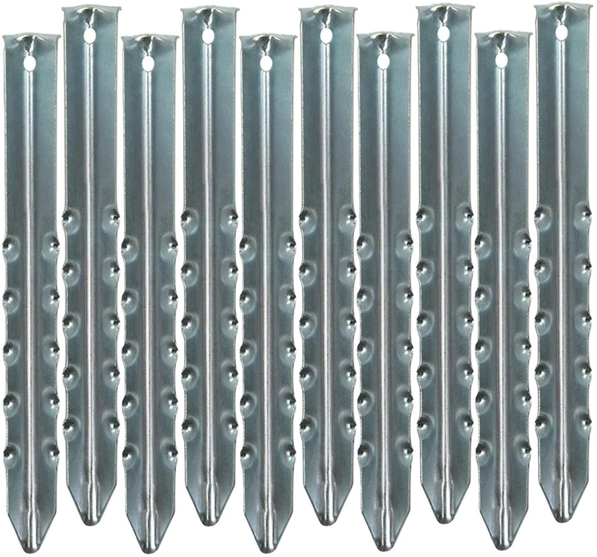 Proplus grondpennen heavy duty - 5x - dikke tentharingen - metaal - 30 cm - Kampeer artikelen - voor tent of windscherm