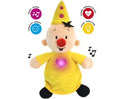 Bumba - Knuffel - Bumba Slaapzacht 40 cm - Met licht en geluid - Met 3 verschillende slaapmuziekjes, oceaangeluiden en hartslag - 3 lichtstanden