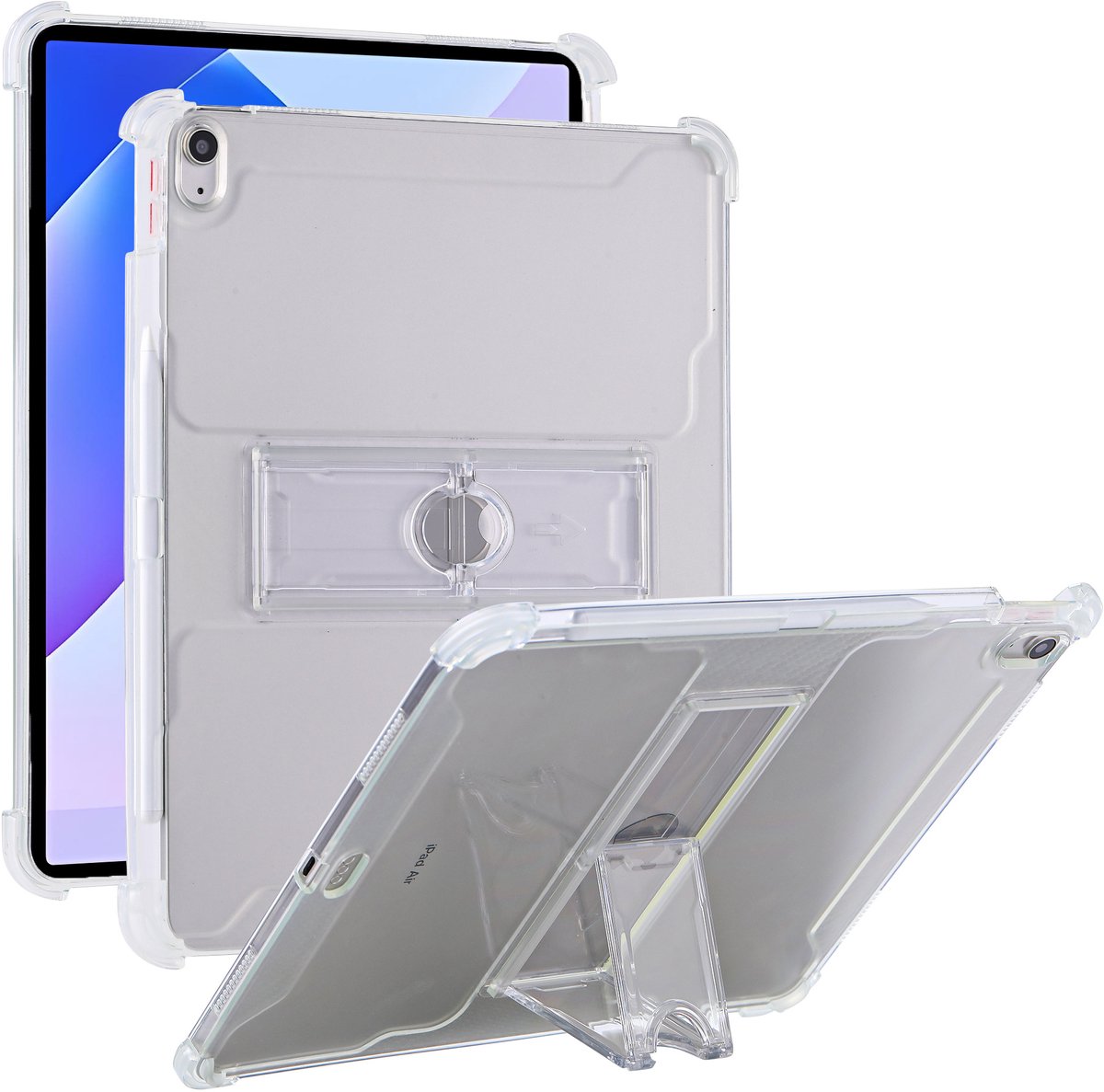 Hoes geschikt voor iPad Air 13 Hoes M4 (2026) / M3 (2025) / M2 (2024) – Transparant – Slim & Lichtgewicht – Kickstand – Pencil Houder – Beschermende Back Cover – Ntech