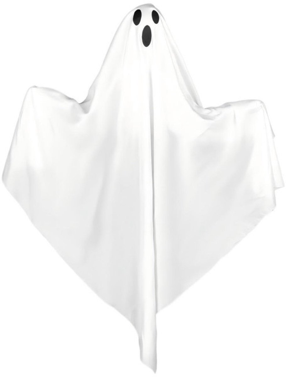 Hangende Halloween-geest van stof – 3 stuks – 68 x 50 cm – Geestdecoratie met diverse gezichtsuitdrukkingen – Decoratief spook – Accessoire voor Halloween-decoratie – Halloween-decoratiedoek – Geschikt voor het creëren van een Halloween-sfeer.