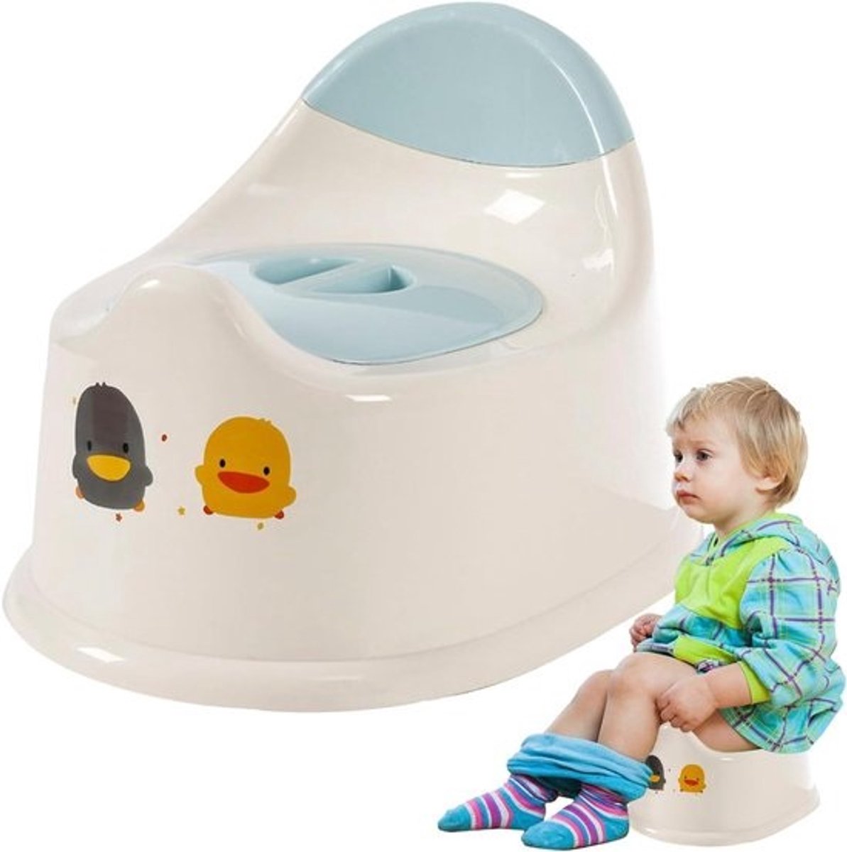 Peuter Toiletbril - Kinderpotje WC - Zindelijkheidstraining - Morsbestendig Ontwerp - 1-6 Jaar - Blauw