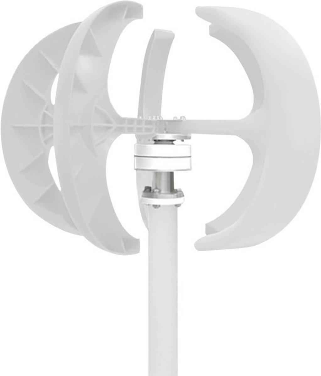 Windturbine Generator - Windmolen Stroom - Energie Opwekking - 5 Bladen Compact - 90x60cm - Wit