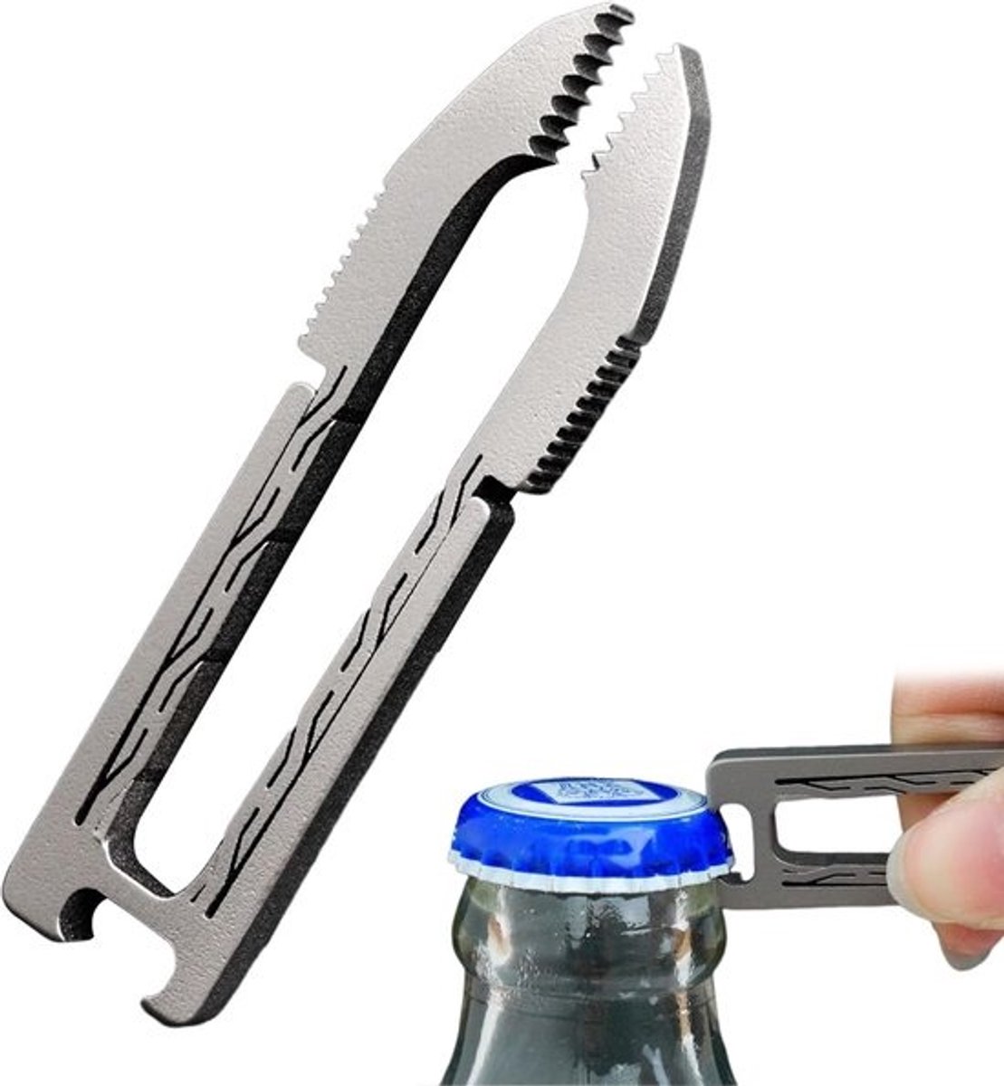 Precisie Pincet - Kleine Tang - Wenkbrauw Verzorging - Flesopener Functie - 68x16x4 mm