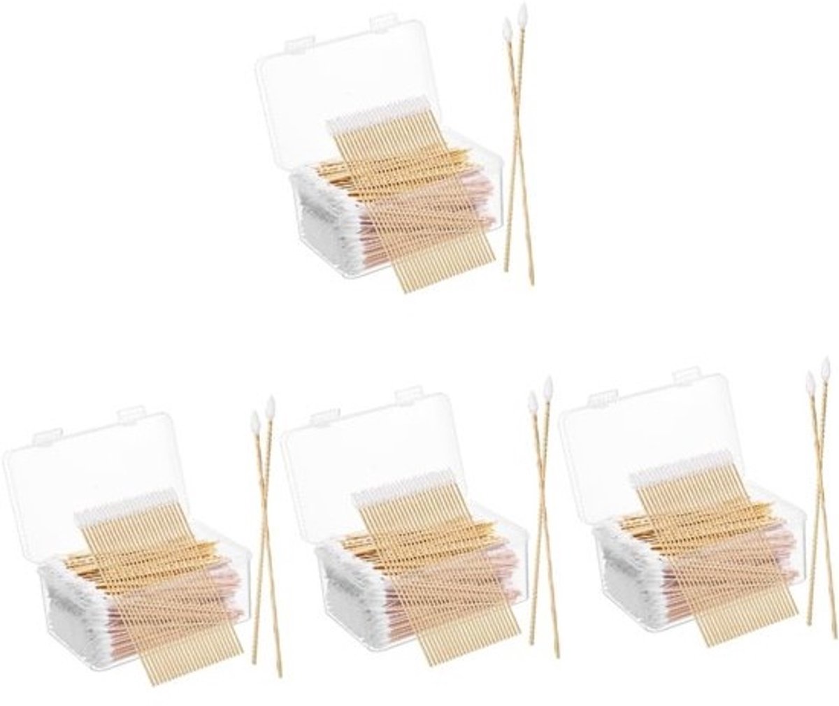 Wattenstaafjes 2000 Stuks - Reinigingssticks - Precisie Werk - Puntige Applicator - 15 cm Lengte - Kaki