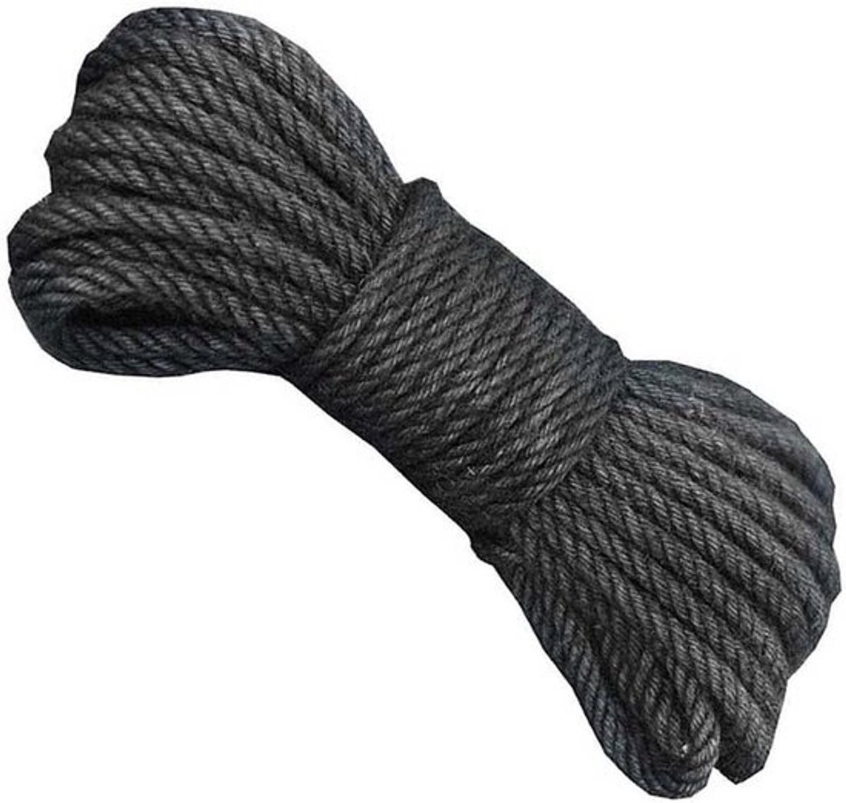 Henneptouw - Jute touw - Decoratie en binding - 100% natuurlijk materiaal - 10 mm x 20 m - Grijs