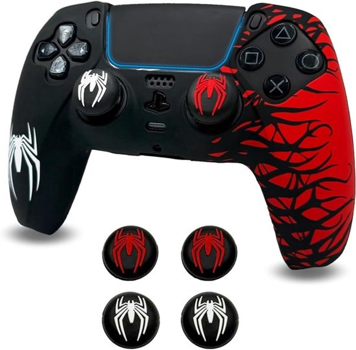 Controller Cover - Beschermhoes Gamepad - Gaming Verbetering - Antislip Siliconen - N.v.t. - Zwart Rood