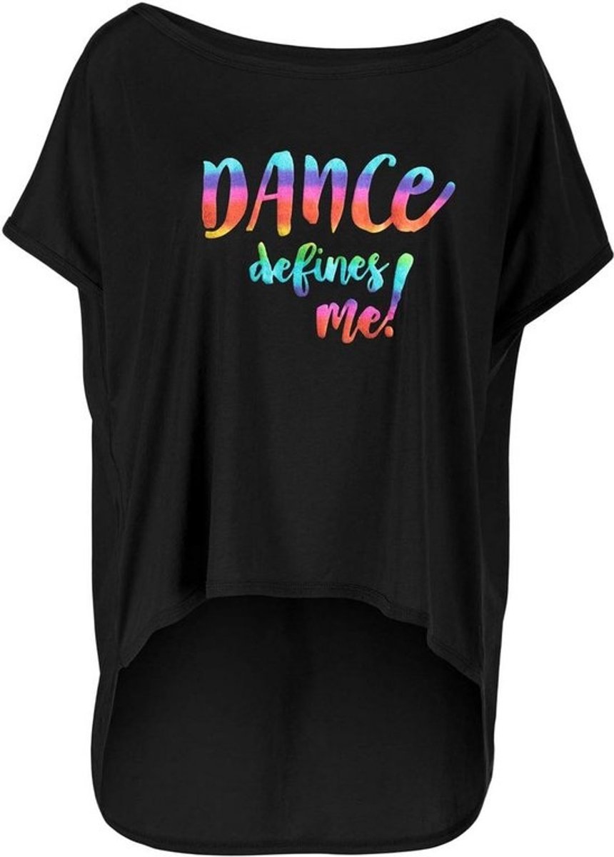 Dames Modal T-shirt Ademend Oversized met 'DANCE defines me' Opdruk