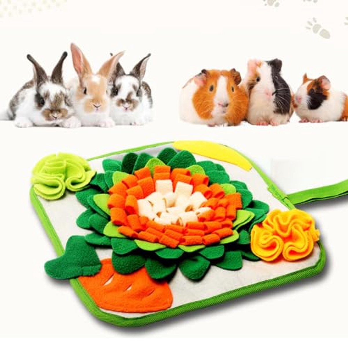 Casalora Snuffelmat voor konijnen | Mentaal stimulerend | Bunny Snuffle Mat Voedingsmat voor Playtime Training Thuis Woonkamer Kooi Hutch