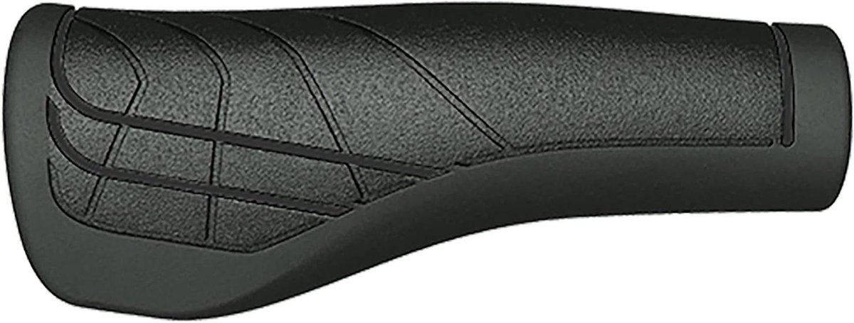 Fietshandvatten - Stuur grips - Comfortabel fietsen - Ergonomisch ontwerp - 124 mm - Zwart grijs
