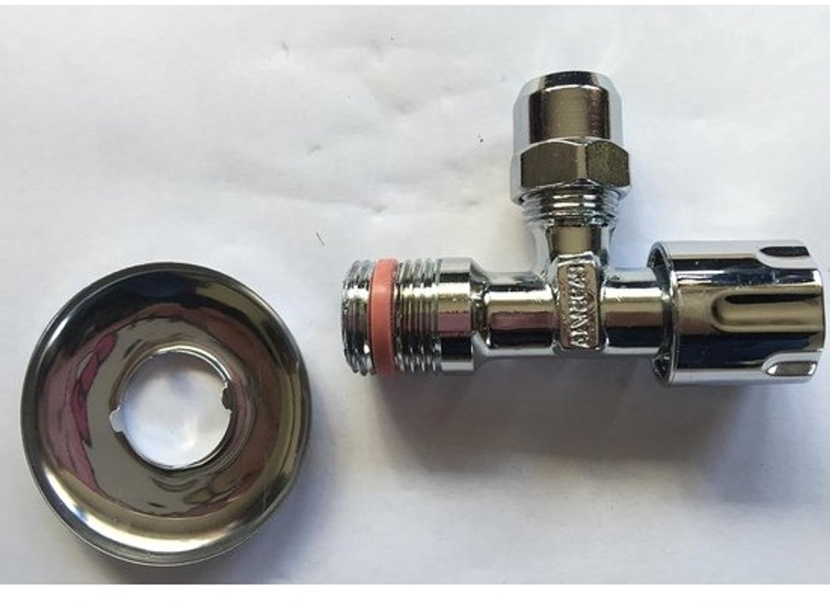 Hoekventiel - Combikraan Apparaatventiel - Sanitair Aansluiten - Zelfdichtend - 3/8 inch - Chroom