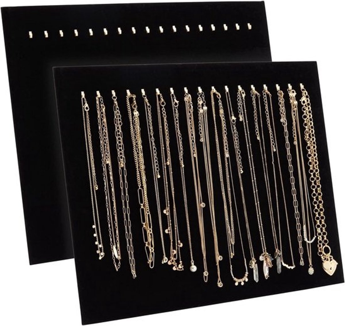 Sieraden Organizer - 2-Pack Fluwelen Houder voor Halskettingen en Armbanden