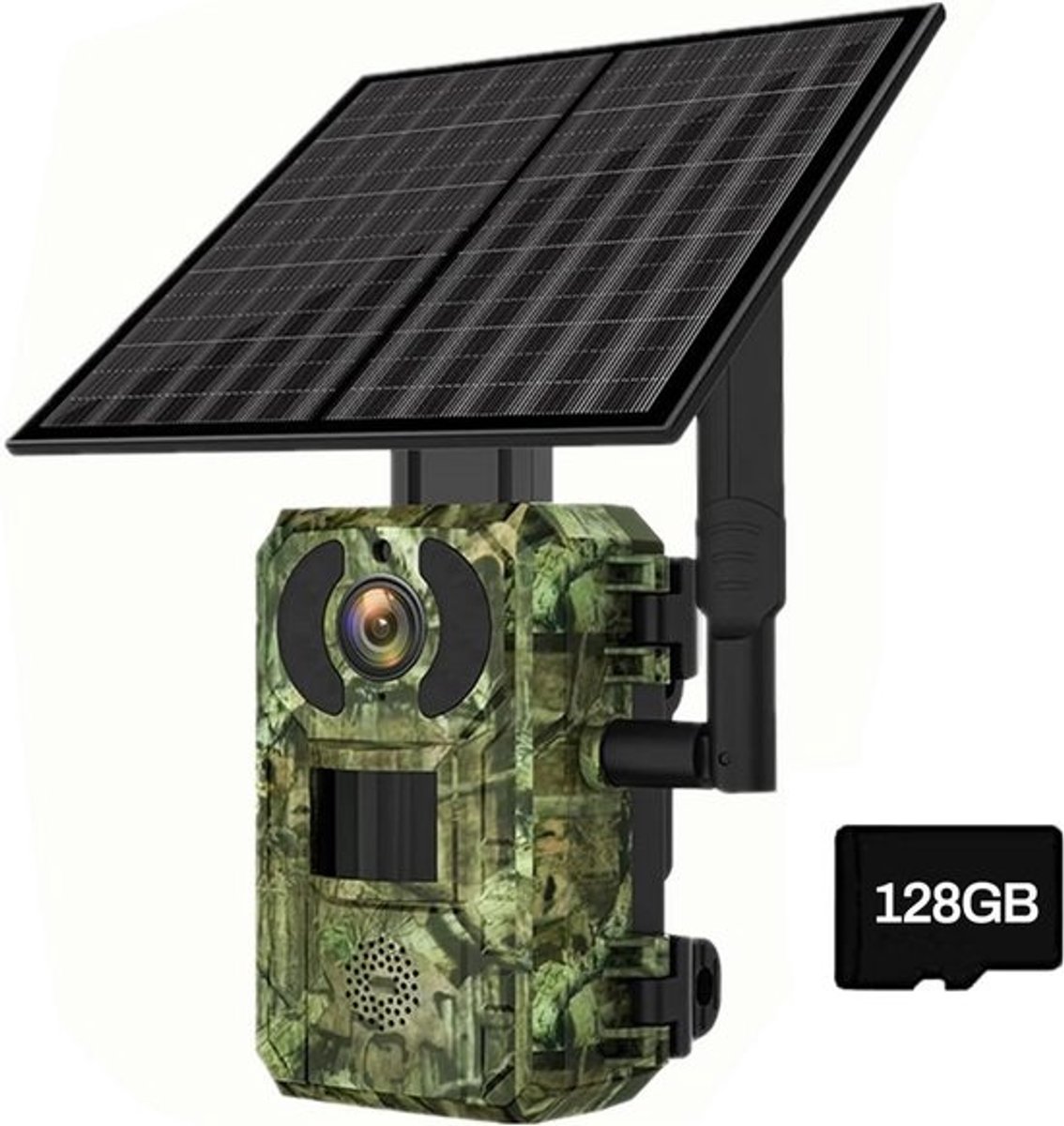 Draadloze Wildcamera 4G met Nachtzicht en Bewegingsmelder (Inclusief 128GB)