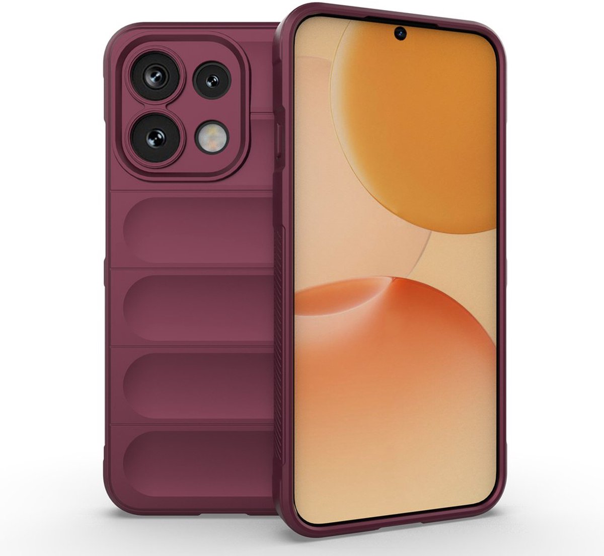MobyDefend Hoesje - Geschikt voor Oppo Reno16 F/FS - TPU Gripcase - Donkerpaars