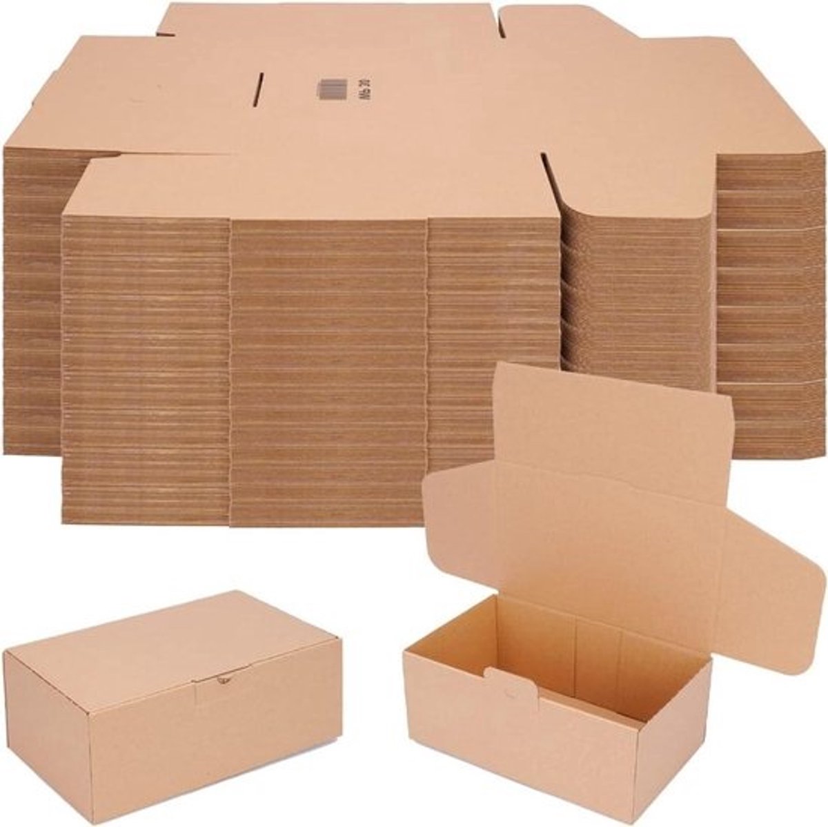 Vouwdozen Bruin - Verzenddozen Karton - Veilig Verzenden - E-golf Enkelgolf - 250 x 150 x 100 mm - Bruin
