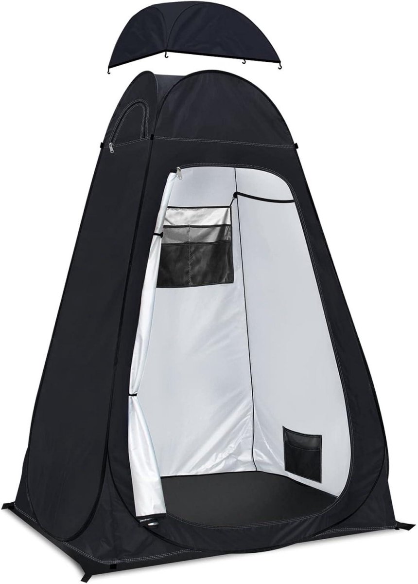 SSTRWGOOD Pop-up kampeertent - Douchetent - Privacytent te gebruiken als toilet, douche of kleedkamer - Draagbare mobiele buiten-toilet-/kleed-/opbergtent, geschikt voor kamperen en strand - Inclusief opbergtas - 120 x 120 x 190 cm