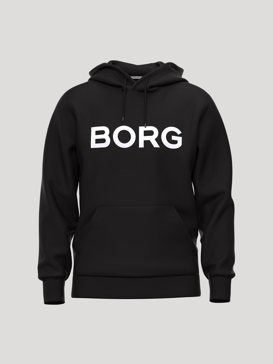 Björn Borg Essential 3 Hoodie Heren Trui met Capuchon Mannen - Katoen - Zwart - Maat XXL