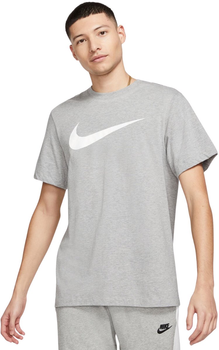 Nike T-shirt Heren Sportswear Swoosh Tee Icon Grijs