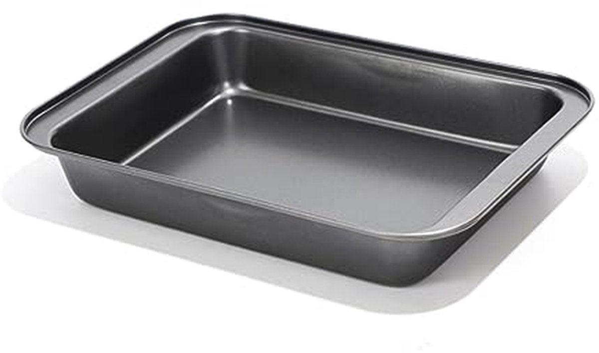 Diepe Bakplaat - Ovenvorm Koolstofstaal - Bakken en Grillen - Antiaanbaklaag - 30 x 20 x 5 cm - Zwart