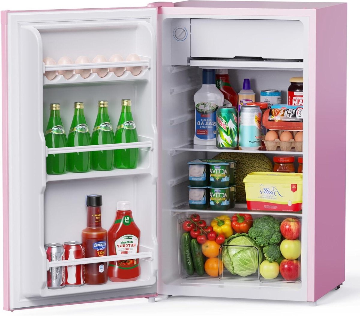 Kleine Koelkast - Mini Koeler - Dranken Koelen - Energiezuinig Stil - 91 Liter - Roze