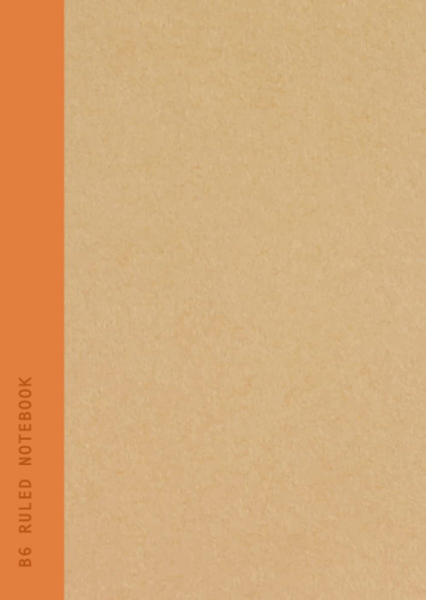 B6 Ruled Notebook: Orange Spine - Lined - School & College Subject or Course Notebook - 90 Pages Recycled Paper - ShopVlot