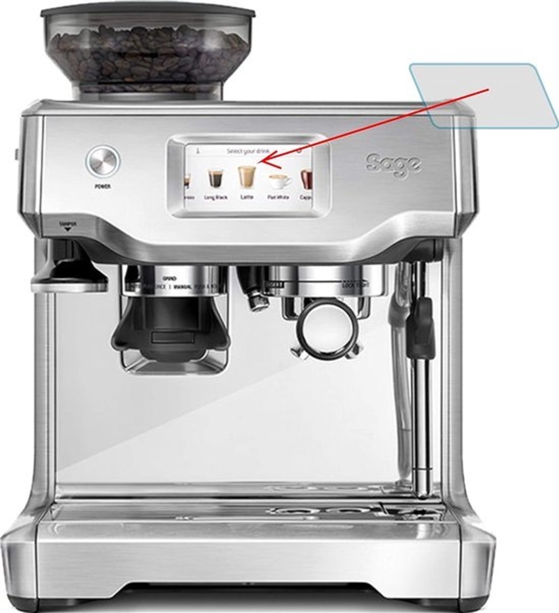 3x Gehard Glas Schermbeschermer 9H voor Sage the Barista Touch SES880 - Krasvrij Display