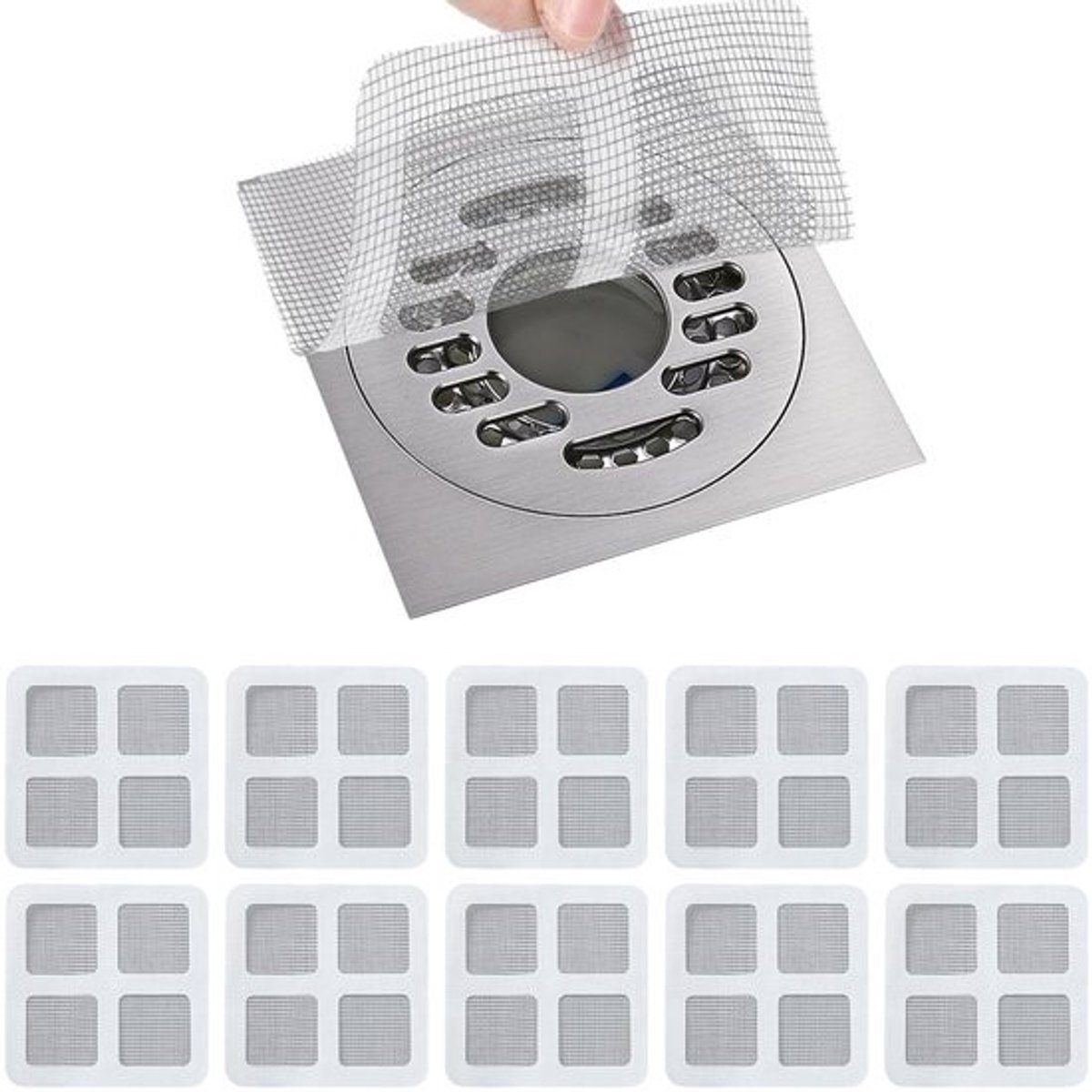 Dailygoods- Afvoerzeef 10 Stuks - Douchezeef - Gootsteenzeef - Haarvanger - Badkuip - Duurzaam Kunststof - Haarzeef