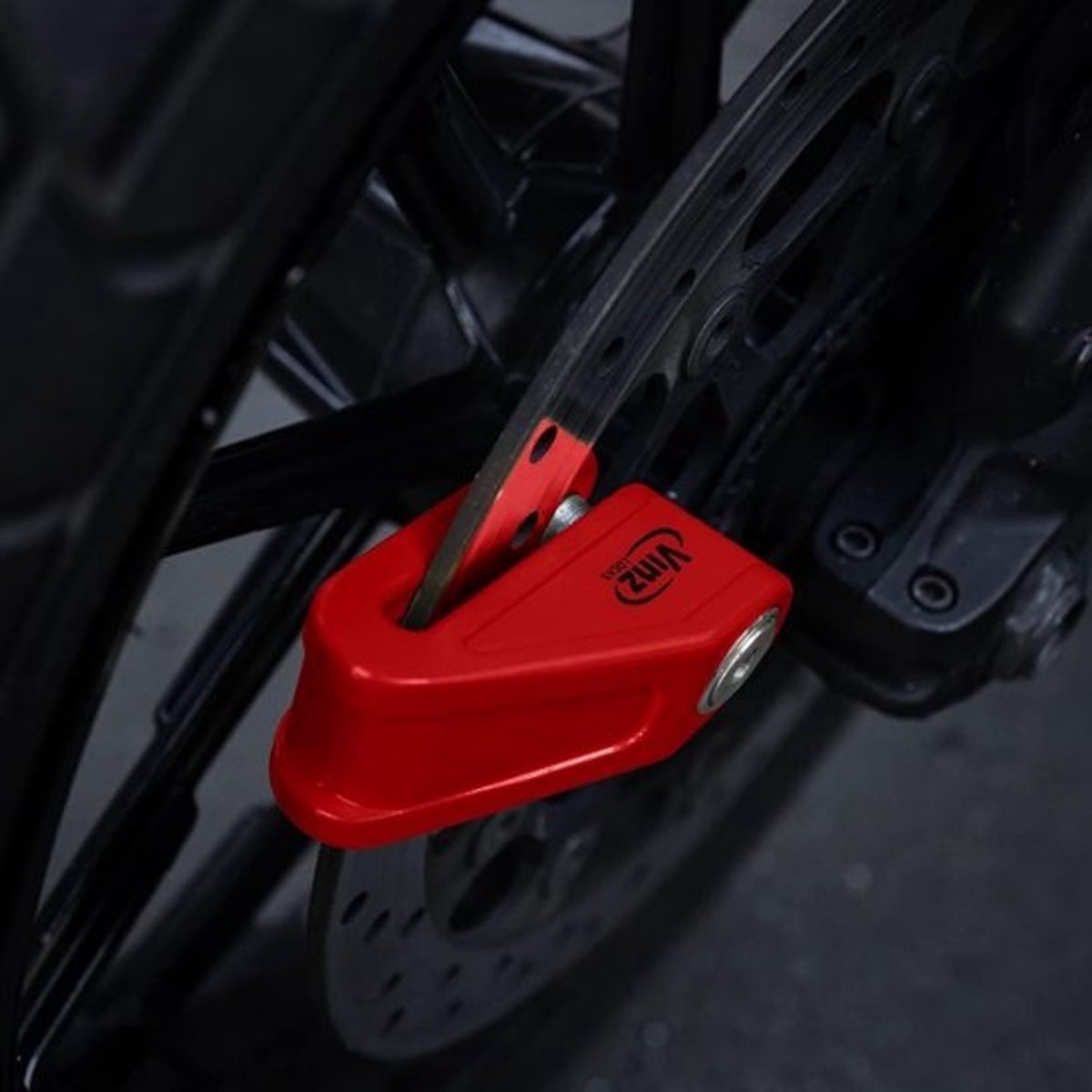 Schijfremslot - Motorslot Scooterslot - Voertuig Beveiligen - ART 4 Goedgekeurd - 13 x 12 x 7 cm - Rood
