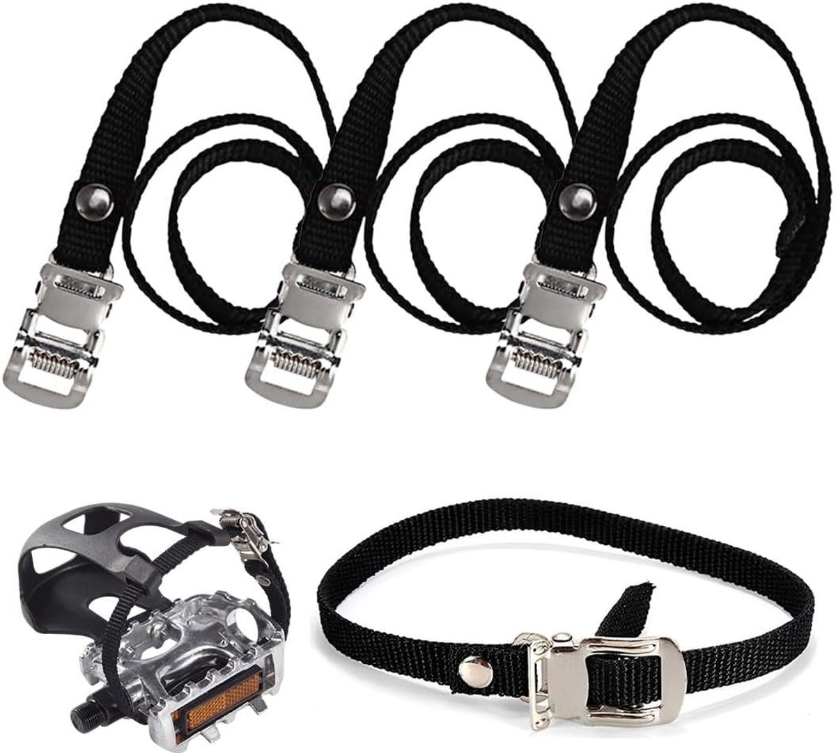 Set van 4 antislip fietspedaalriemen voor outdoor fietsen en hometrainers, ideaal voor optimale grip en veiligheid
