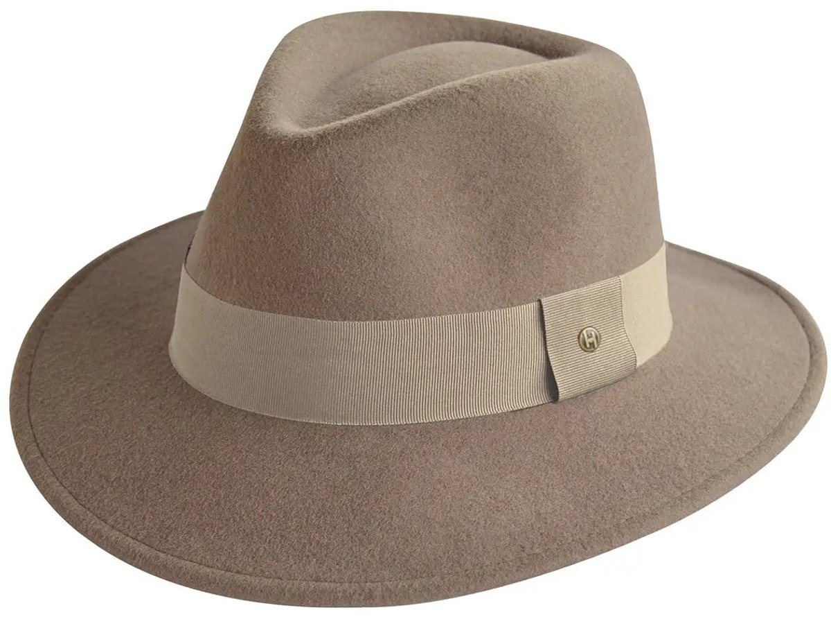 Ash Fedora – Vilten Hoed Dames & Heren 100% Wol – House of Ord - Maat: L-XL: 59 cm - Bruin