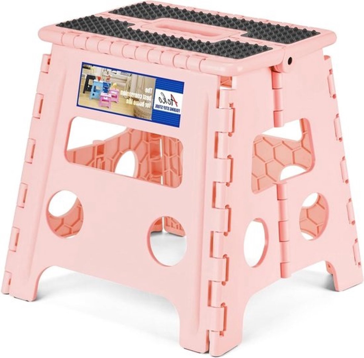 Opvouwbare Opstapkruk - Krukje Kinderen - Extra Bereik - Ruimtebesparend Ontwerp - 13 inch - Sakura Roze