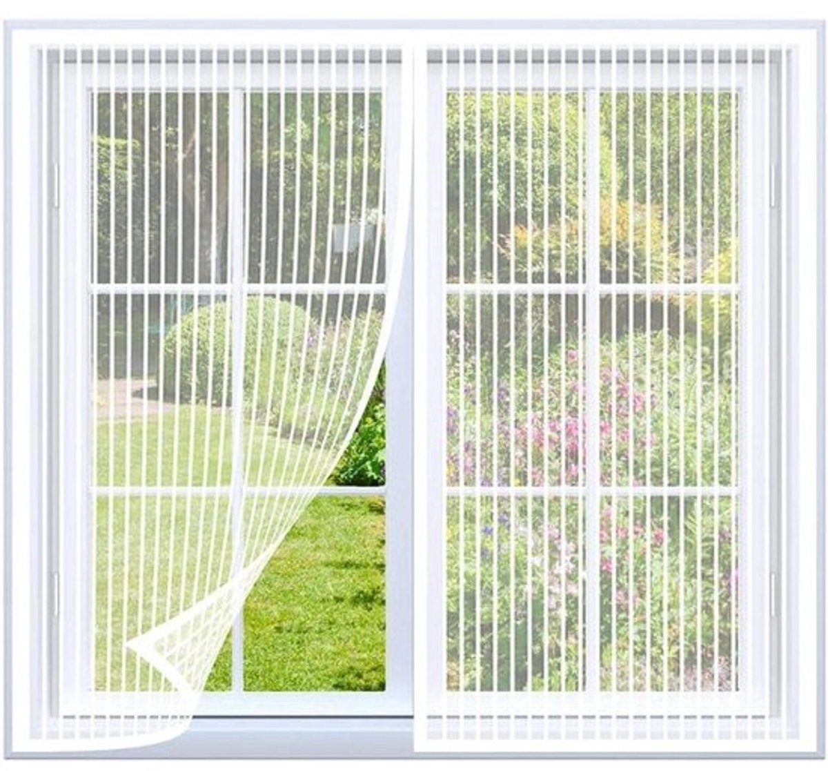 Magnetisch Vliegengaas - Insectengaas Hor - Insecten Buiten Houden - Automatisch Sluitend - 180x240cm - Wit