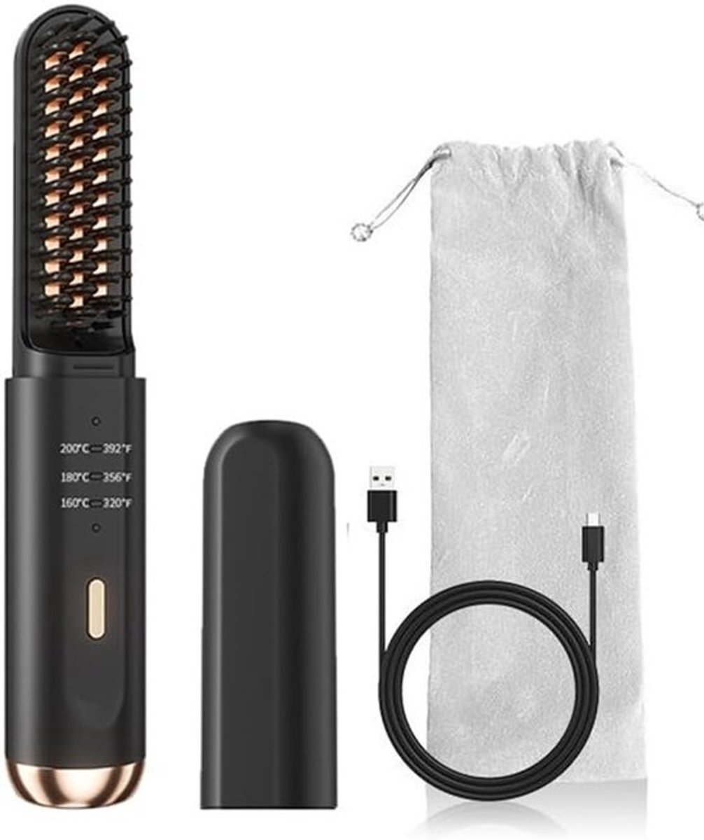 Elektrische Stijltang Kam - Haar Styling Tool - Dagelijks Gebruik - Negatieve Ion Technologie