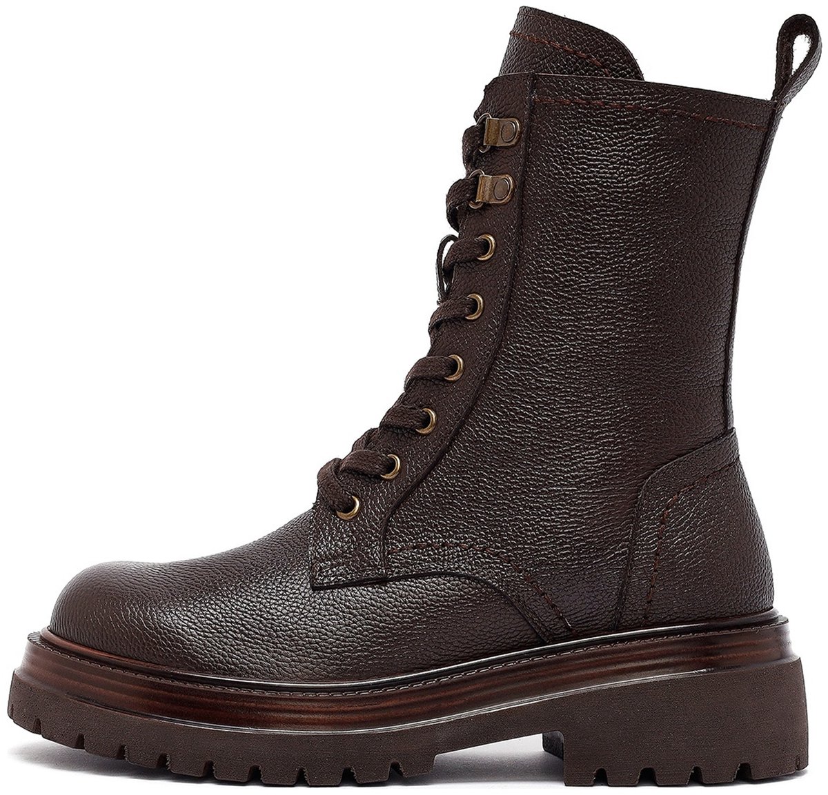 DERIMOD Chunky Combat Boots Echt Leren Chunky Combat Boots