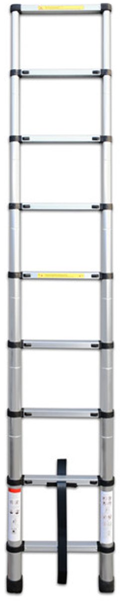 Wovar Telescoopladder Aluminium 2,6 meter 9 treden