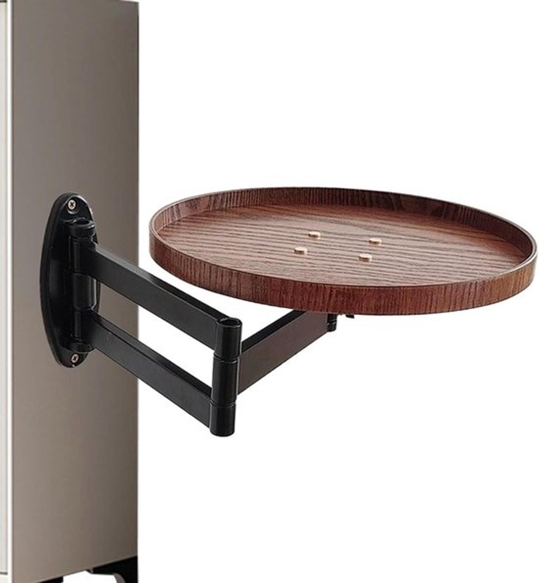 Wandmontage Tafel - Klaptafel Bureau - Ruimte Besparen - 720° Draaibaar - 30 cm Diep - Zwart Walnoot