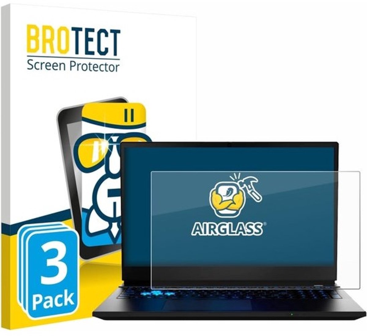 Schermbeschermer Set - Beschermfolie Displays - Laptop Bescherming - Hybride Glas Technologie - 3 Stuks - Duidelijk