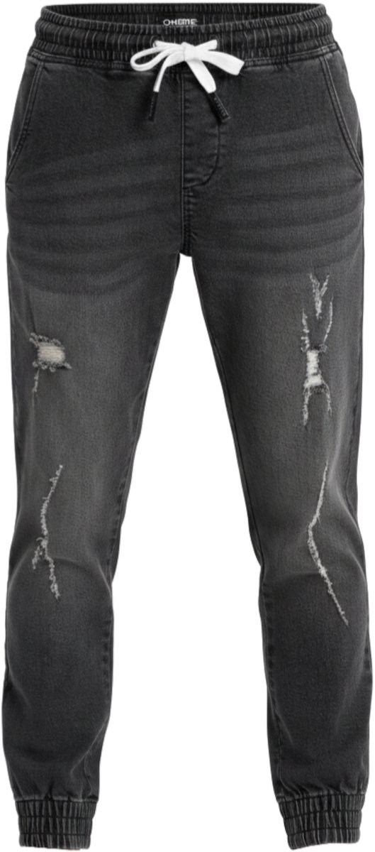 OMBRE Broek - Slim Fit - Katoen - Joggingbroek Licht Indigo XL