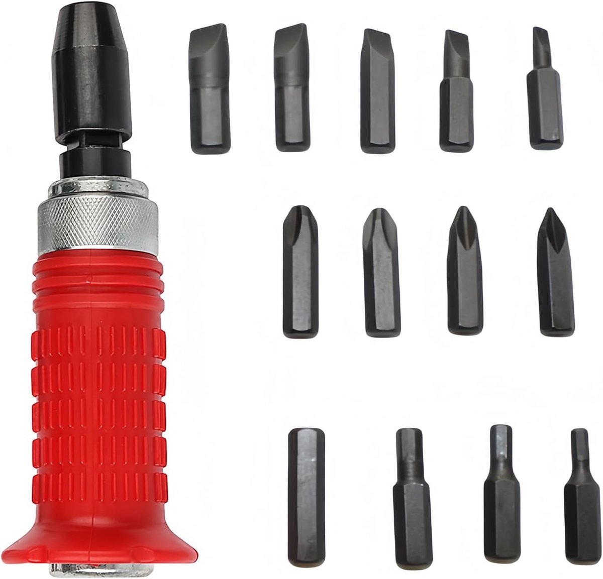 14-delige Impact Bit Set voor Schroevendraaiers - Knockable Bits voor Reparatie en Demontage van Handgereedschap