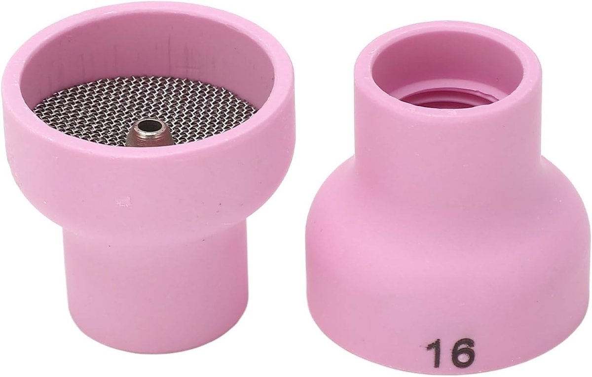TIG lasbeker set van 2 stuks met keramisch mondstuk 2,4 mm voor fakkellassen van aluminium en Mg legeringen