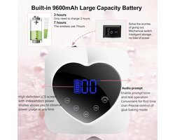 UV LED Nail Lamp Cordless 72W Portable Nail Dryer Light Rechargeable UV Light for Gel Nails Polish/Acrylic,Fast Curing Gel Polish Lamp with 5 Timer Smart Sensor,Nail Art Drying Tools for Home Salon