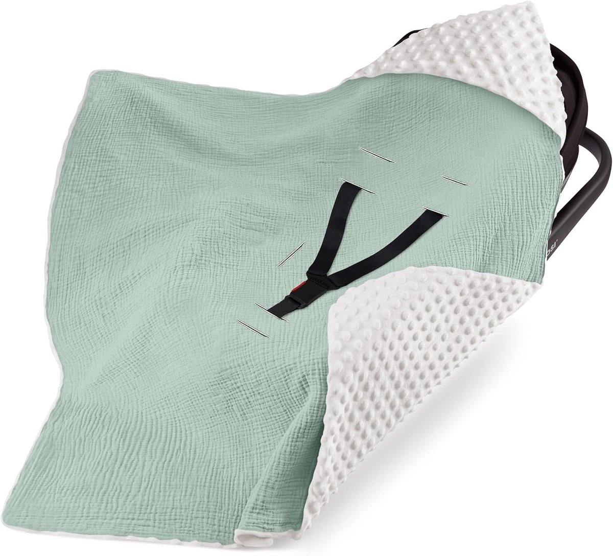 SnelShoppen - Bearmoss Babydeken Katoen 90x90cm - Zachte Muslin Slaapdeken voor Baby's en Peuters - Ademend en Comfortabel voor Jongens en Meisjes - P