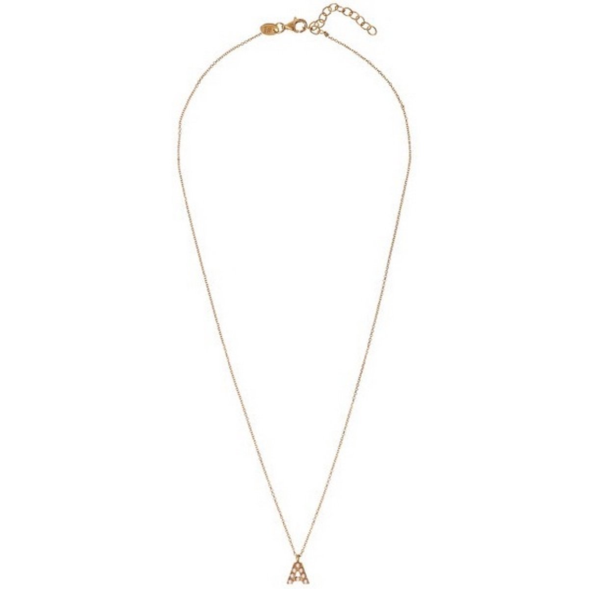 ALISIA AL4258.01.901 GOLD-PLATED LETTER A KETTING MET PARELS 1 STUK