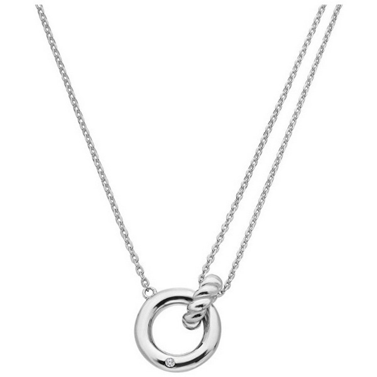 HOT DIAMONDS DN210 ZILVEREN KETTING MET DIAMANT 1 STUK