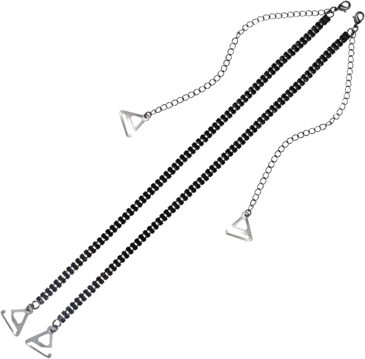 Verstelbare Schouderbanden met Strass voor V-hals Jurken - 40 cm, Onzichtbare Band, Perfect voor Feestjes en Avondkleding