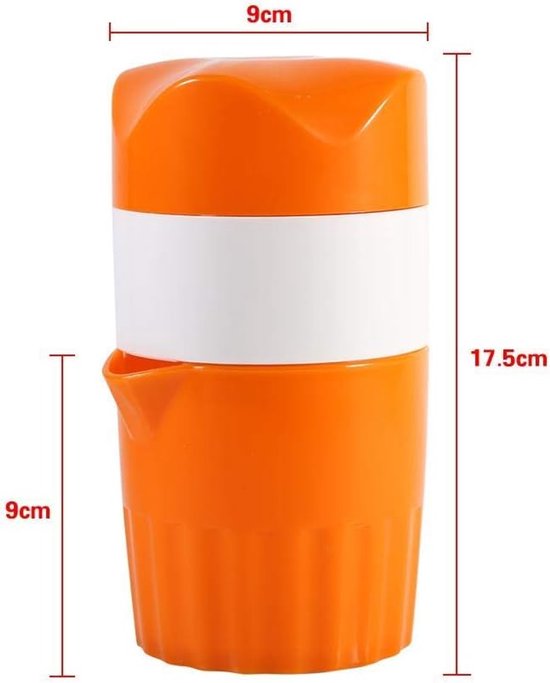 SnelShoppen - Citruspers Handpers Draagbaar voor Sinaasappel/Limoen/ citroen, Voedsel ABS Citrus Juicer, Efficiënte Citrusvruchten Perser (Kleur: Oran — afbeelding 5