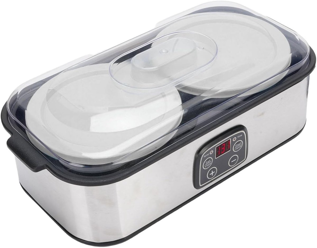 Thijox - Yoghurt Maker 2L Automatisch Digitale Yoghurtmachine met Glazen Potten, Verstelbare Temperatuur en Tijdregeling voor Thuis en Commercieel Geb