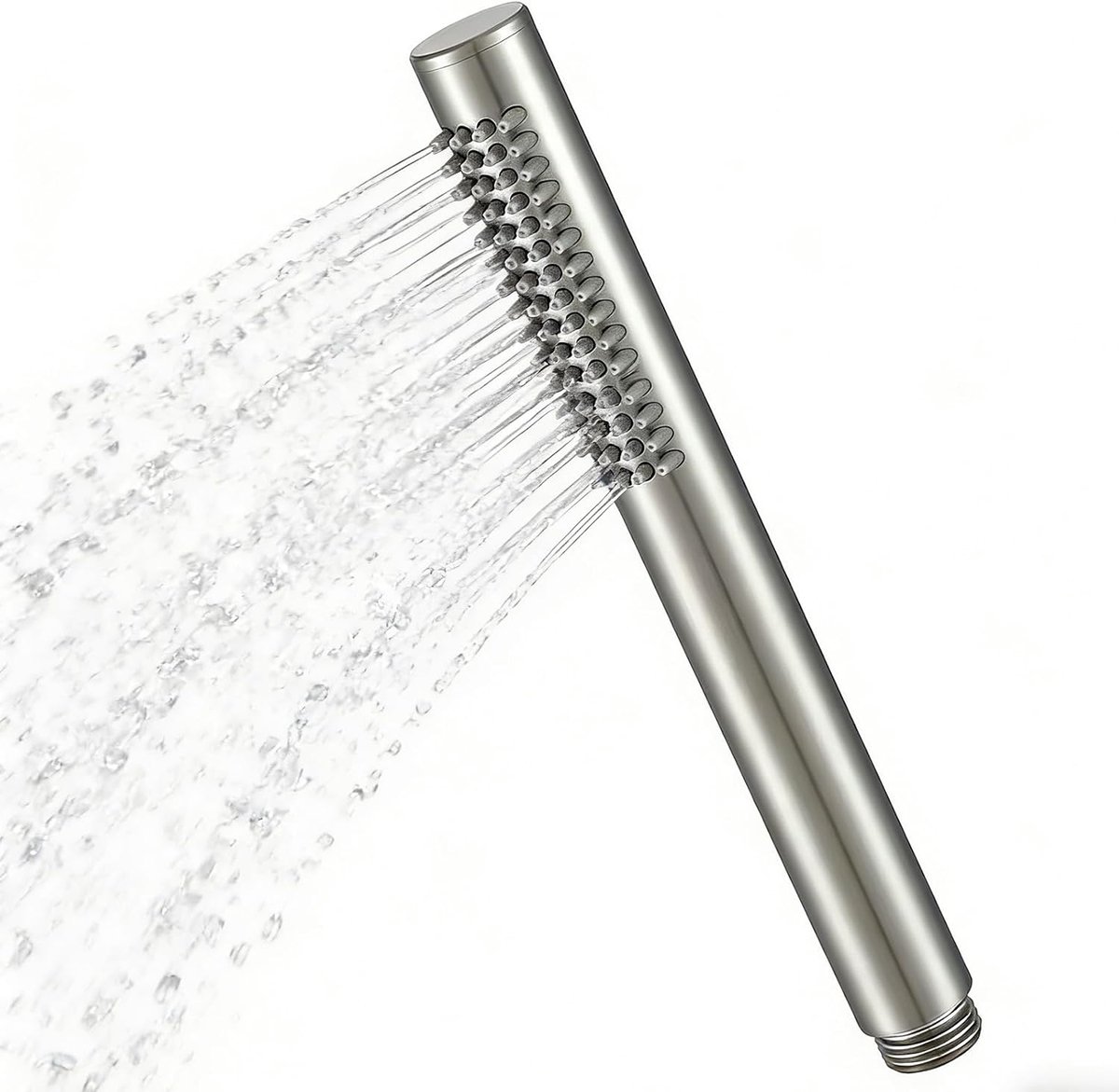 Thijox - Handdouche RVS 304, Waterbesparende Douchekop met 48 Kalkwerende Silicone Straalpijpen, Hoge Druk Regenstraal voor Badkamer, Hotel en Huishou