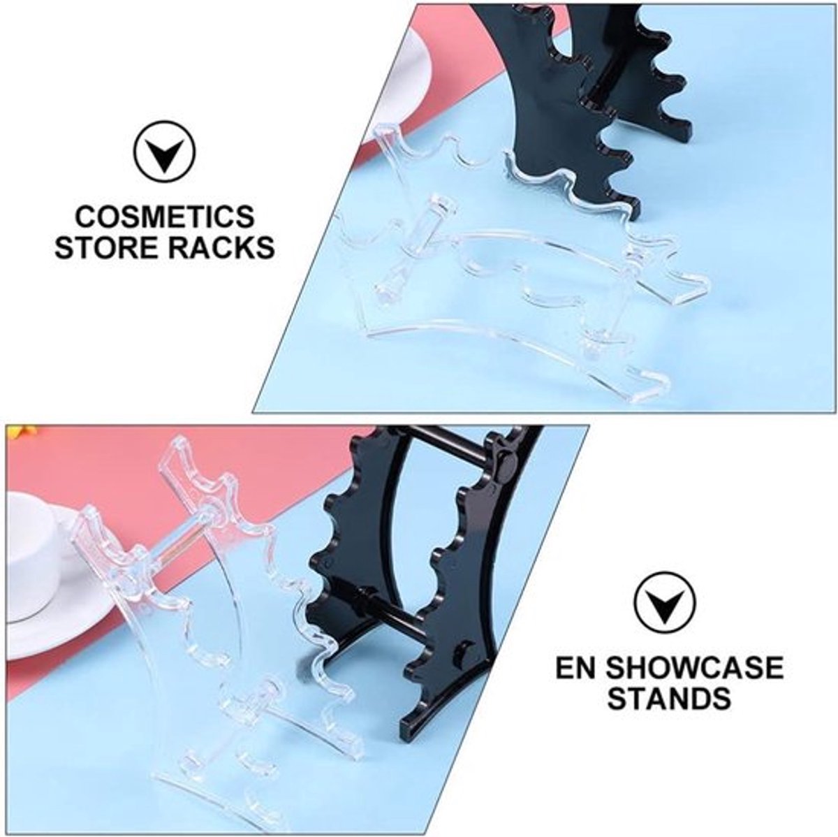 Penhouder - Make-up Borstel Display Stand - Acryl Rack - Organizer - Office - Make-up Set - Geschikt voor - Zwart model.