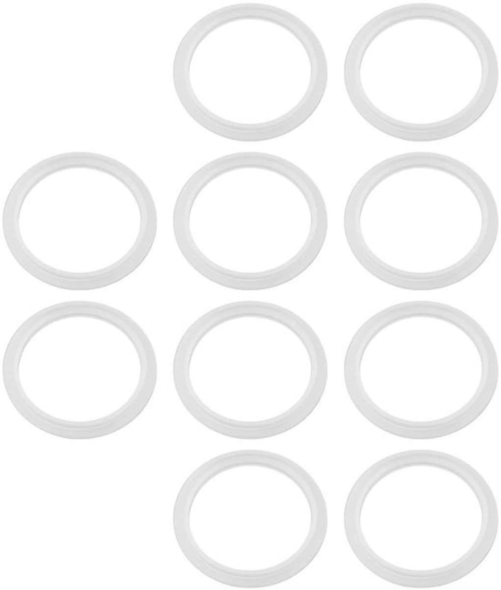 - O-ringen badkamer stop - Afvalemmer - Transparant - Siliconen afdichting - Afvoerstop wastafel - Geschikt voor gootsteen - Transparant siliconen - 34 mm ID 43 mm OD.